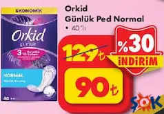 ORKİD GÜNLÜK KORUMA NORMAL GÜNLÜK PED 40'LI ORKİD GÜNLÜK KORUMA NORMAL GÜNLÜK PED 40'LI